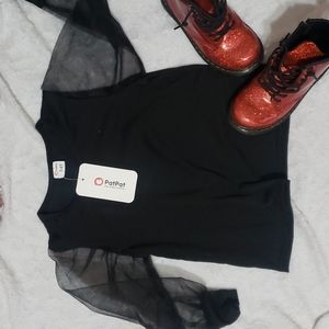 NWT black long sleeve dress shirt